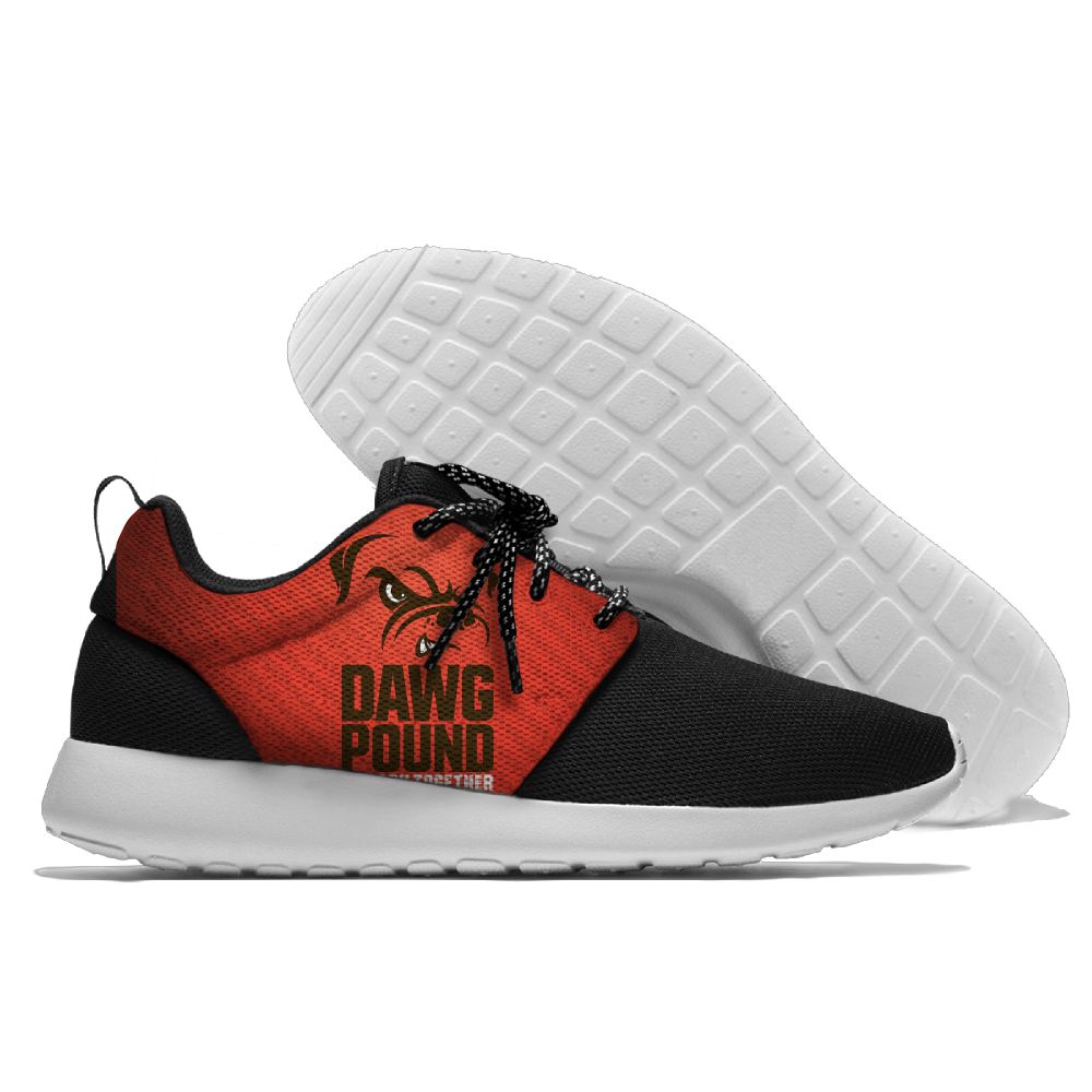 Women's NFL Cleveland Browns Roshe Style Lightweight Running Shoes 004